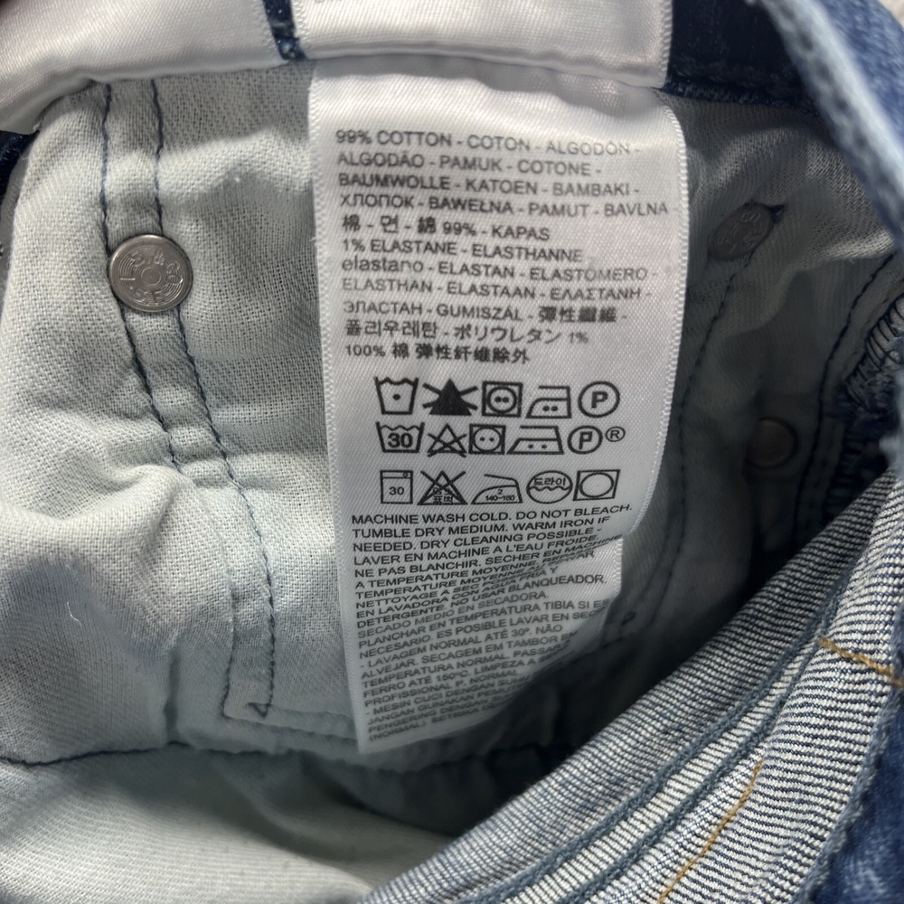 Levis Jeans Mens 32 x 32 Blue Denim Pants Slim Straight 514 Adult Cotton Chore - Picture 13 of 16